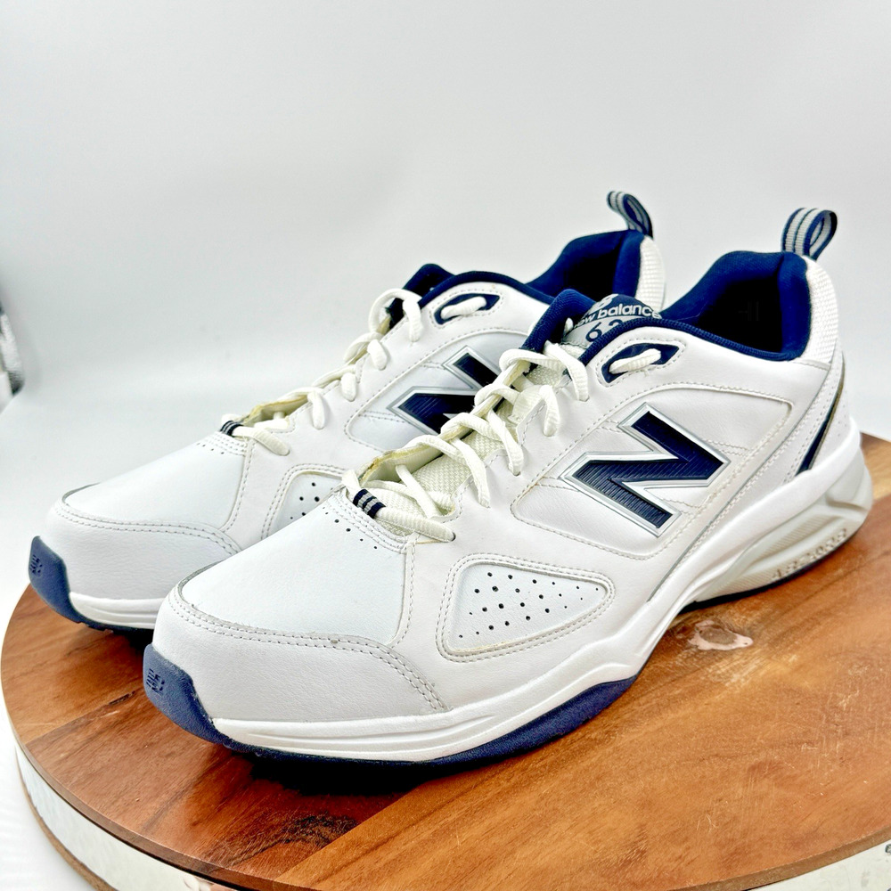 NEW BALANCE 623 v3 Mens Size 15 White Navy Leather Training Shoes MX623WN3 New